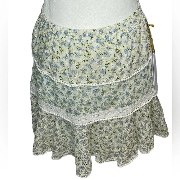 House of Harlow Tiered Floral Mini Skirt Cottagecore | NWT | Size Small - Picture 5 of 16